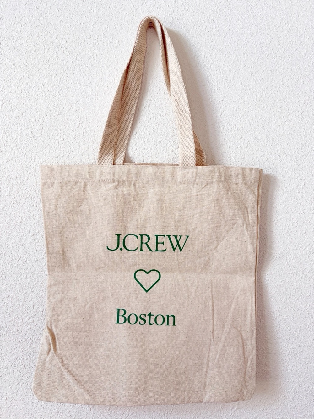 J Crew Boston 100% Cotton Recyclable Tote Bag Shopping